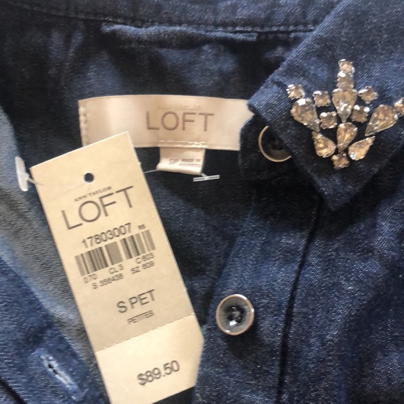 NWT LOFT Denim Petite Dress SP - Picture 4 of 11